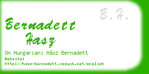 bernadett hasz business card
